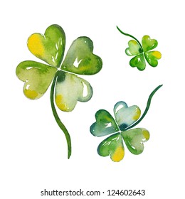 Watercolor clovers Images, Stock Photos & Vectors | Shutterstock