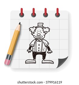 clown doodle drawing