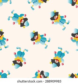 clowns , cartoon seamless pattern background