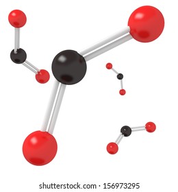 CO2 Carbon Dioxide Molecule