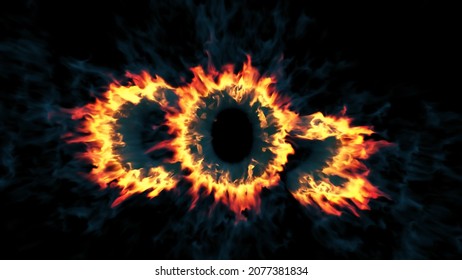 CO2 Emissions, Ecology Concept. CO2 Text In Fire On Black Background. Flames Of Fire Going Out From Letters. 3D Rendering.