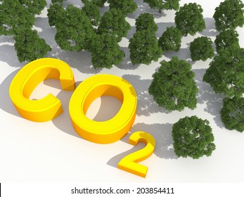 Co2 And Environmental Greenhouse Gases Concept