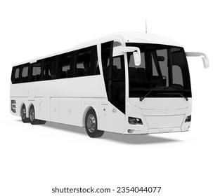 Coach Bus Isolated. 3D rendering