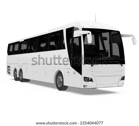 Coach Bus Isolated. 3D rendering