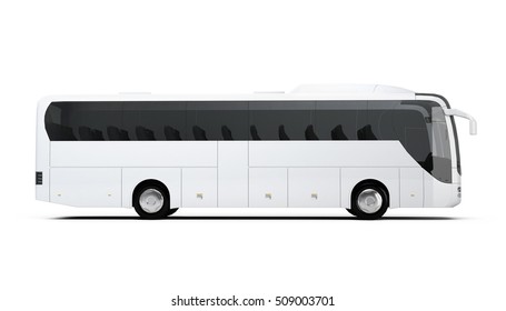 Coach Bus Mock-Up 3D illustration