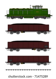 Coal Train Vector Stock Vector (Royalty Free) 68415061 | Shutterstock