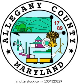 Coat Of Arms Of Allegany County. America