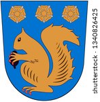 Coat of arms of the city Kauniainen. Finland