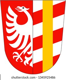 Coat Of Arms Of The Günzburg District. Germany