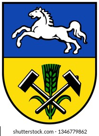 Coat Of Arms Of Helmstedt District. Germany