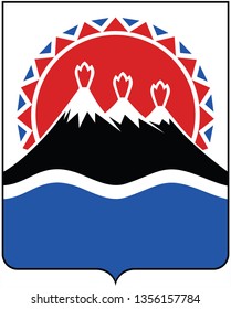 Coat Of Arms Of Kamchatka Krai. Russia