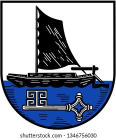 Coat Of Arms Of The Osterholz District. Germany