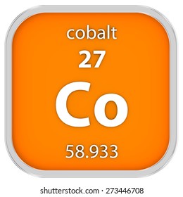 Cobalt Material On The Periodic Table. Part Of A Series.