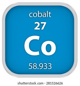 Cobalt Material On The Periodic Table. Part Of A Series.