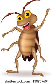 Cockroach Cartoon Waving