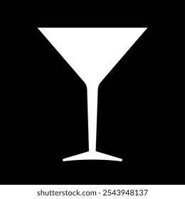 Cocktail glass icon. Inverted cone bowl glass for cocktails, mixed drinks and vermouth - Powered by Shutterstock