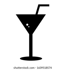 Cocktail illustration black line icon design - Powered by Shutterstock