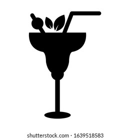 Cocktail illustration black line icon design - Powered by Shutterstock