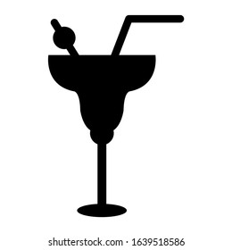 Cocktail illustration black line icon design - Powered by Shutterstock