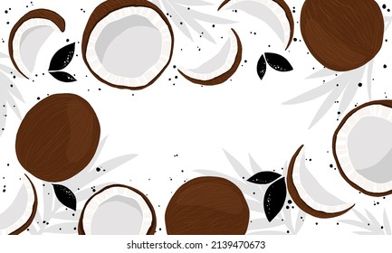 Coconut Pattern Fruit Bounty Background