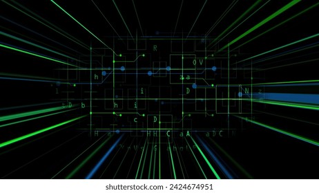 Code data with light rays concept