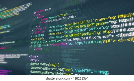 Code, HTML web programming  software  background