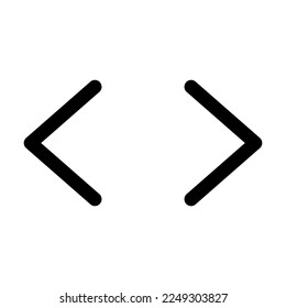 Code icon line isolated on white background. Black flat thin icon on modern outline style. Linear symbol and editable stroke. Simple and pixel perfect stroke illustration.