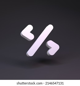 Code Symbol. Concept Of Programming. 3d Render.