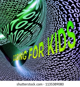 Coding For Kids Children Programming 3d Rendering Shows School Programmer Lessons For Schoolchildren - Powered by Shutterstock - Get 15% off with code: PIKWIZARD15