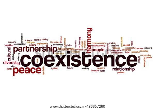 coexistence-word-cloud-concept-stock-illustration-493857280