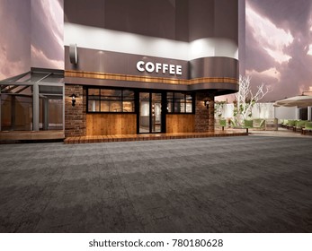 Coffe Shop 3D Render
