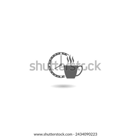 Coffee break icon with shadow