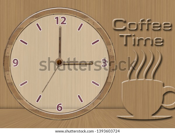 Coffee Break Time Three Oclock Afternoon のイラスト素材