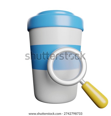 Coffee Caffe  Search 3D Rendeing Illsutration