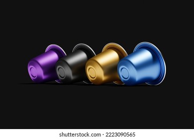 Coffee capsules for background. 3D Render
