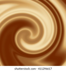 Coffee Cream Abstract Swirl Background