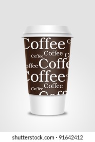 Coffee cup with label