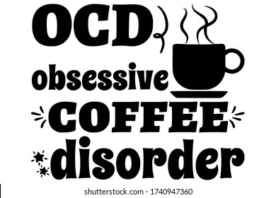 Coffee Funny Quote On White Background Stock Illustration 1740947360 ...