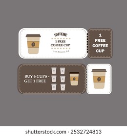 Coffee gift Voucher. Free coffe cup	 - Powered by Shutterstock