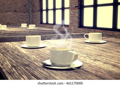 coffee hot 3D rendering