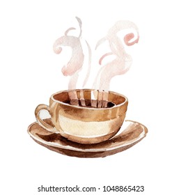 Coffee Illustration Watercolor High Res Stock Images Shutterstock