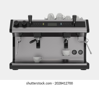 Coffee machine isolated on background. 3d rendering - illustration