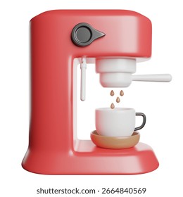 Coffee Machine Coffee Maker 3D Rendering Icon Illustration