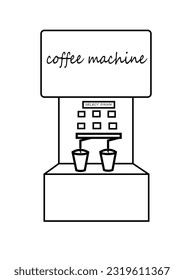 Coffee machine white vector picture