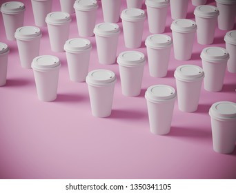 Coffee mock up 3d rendering