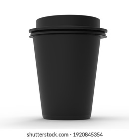 coffee paper cup mockup 3d illustration