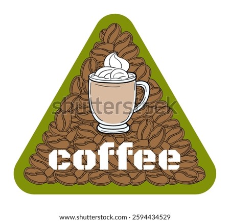 coffee pattern for background decoration