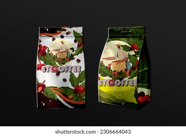 Coffee Pouch Mockup File Design