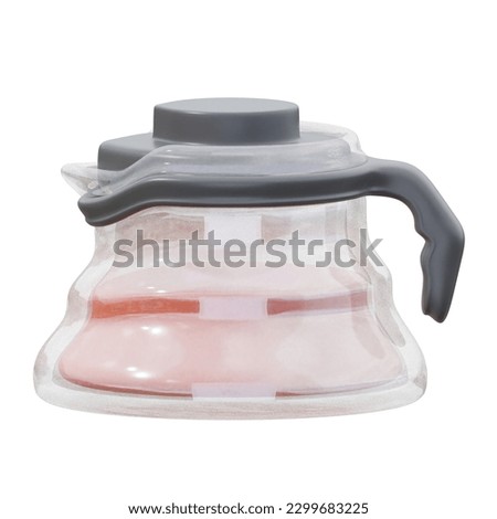 Coffee Server 3d icon isolated white bacground. 3d rendering