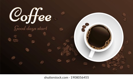 Coffee Shop Flyer Template On Vintage Stock Vector (royalty Free 